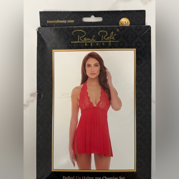 Dolled Up Red Lace Chemise - Picture 7 of 14